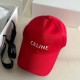 Classic CELINE Letter Embroidery Cotton Baseball Cap BQ0315