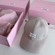 MIU MIU Letter Embroidery Cotton Baseball Cap BQ2368