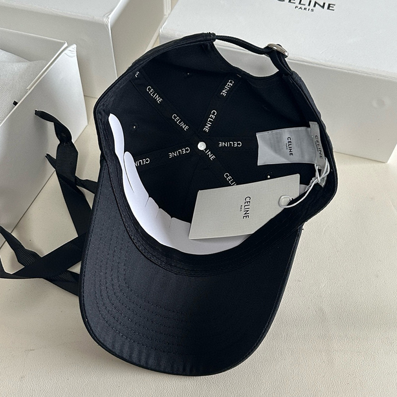 CELINE TRIOMPHE Embroidery Cotton Baseball Cap BQ2411