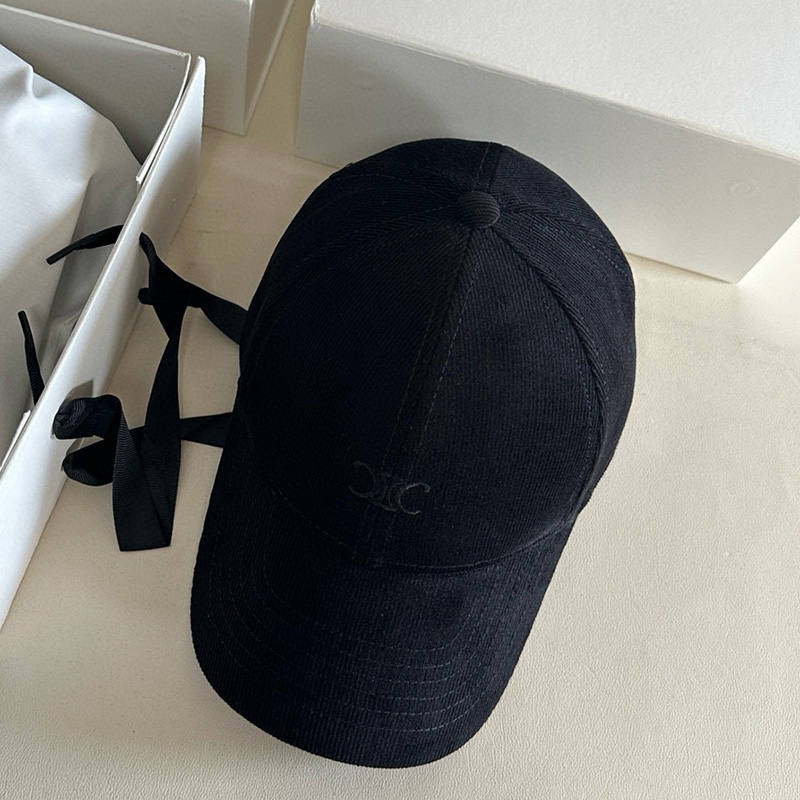 CELINE TRIOMPHE Embroidery Cotton Baseball Cap BQ2411