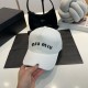 MIU MIU Letter Embroidery Corduroy Baseball Cap BQ2460