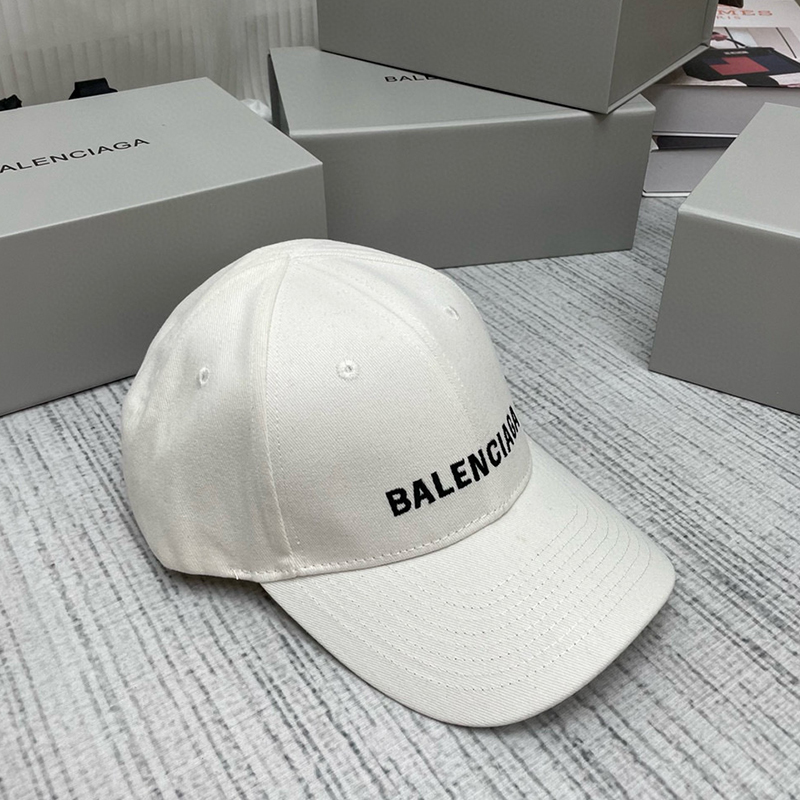 BALENCIAGA Letter Embroidery Cotton Baseball Cap BQ2517