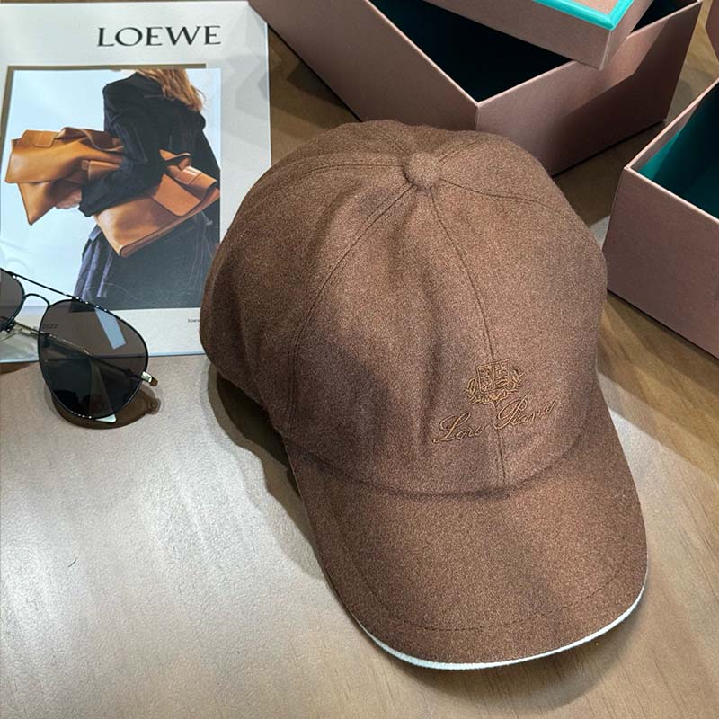 Loro Piana Logo Embroidery Wool Baseball Cap BQ3000