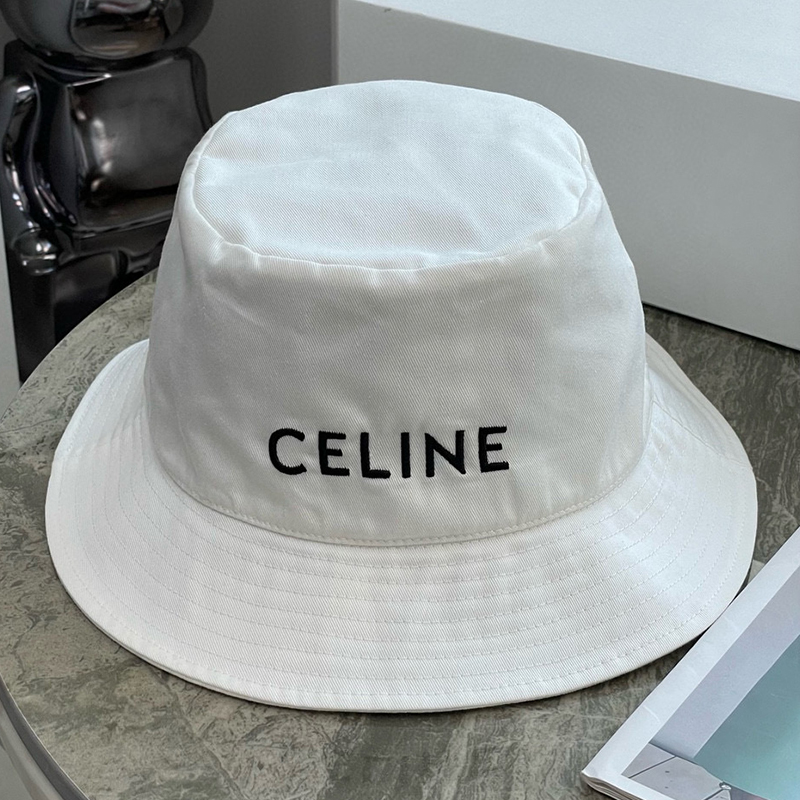 CELINE Letter Embroidery Cotton Bucket Hat YF0629