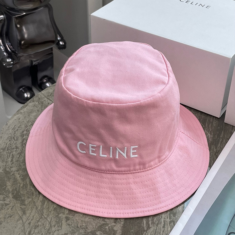 CELINE Letter Embroidery Cotton Bucket Hat YF0629