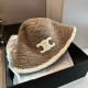 CELINE TRIOMPHE Patch Lambswool Bucket Hat YF1431