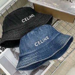 CELINE Letter Embroidery Denim Bucket Hat YF1448