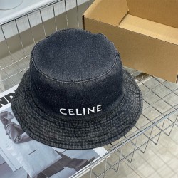 CELINE Letter Embroidery Denim Bucket Hat YF1448