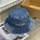 CELINE Letter Embroidery Denim Bucket Hat YF1448