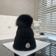 MONCLER Logo Patch Warm Cotton Knitted Hat MX1230