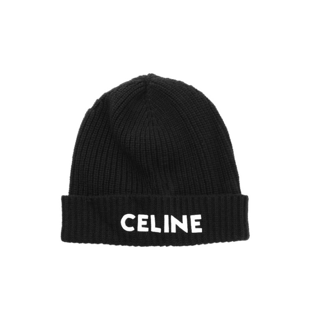 CELINE Letter Patch Cotton Knitted Hat MX1390