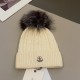 MONCLER Logo Patch Warm Cotton Knitted Hat MX1425