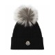 MONCLER Logo Patch Warm Cotton Knitted Hat MX1425