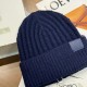 LOEWE Logo Leather Patch Cotton Knitted Hat MX1451