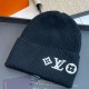 LOUIS VUITTON Logo Embroidery Cotton Knitted Hat MX1455