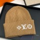 LOUIS VUITTON Logo Embroidery Cotton Knitted Hat MX1455