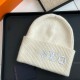 LOUIS VUITTON Logo Embroidery Cotton Knitted Hat MX1455