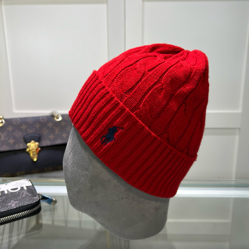 Ralph Lauren Logo Embroidered Cotton Knitted Hat MX1472