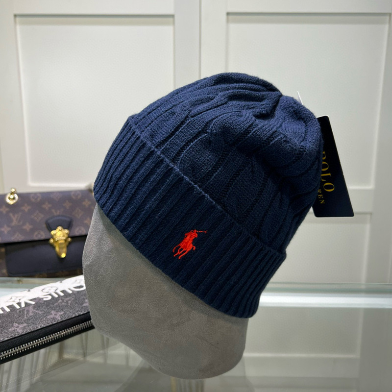 Ralph Lauren Logo Embroidered Cotton Knitted Hat MX1472