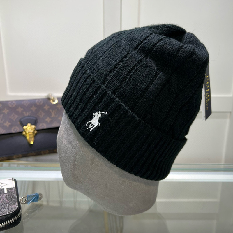 Ralph Lauren Logo Embroidered Cotton Knitted Hat MX1472