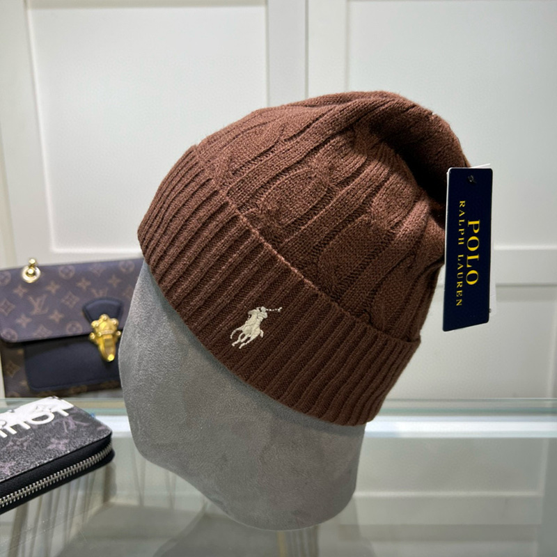 Ralph Lauren Logo Embroidered Cotton Knitted Hat MX1472