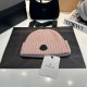 MONCLER Black Leather Logo Patch Warm Cotton Knitted Hat MX1503