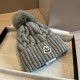 MONCLER Logo Patch Warm Cotton Knitted Hat MX1528